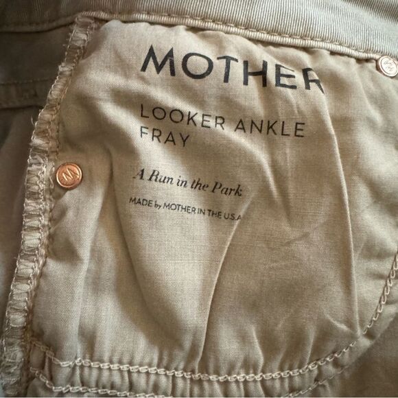 Mother Denim Jeans The Looker Ankle Fray A Run in the Park Hazelnut sz 30 - Picture 6 of 7